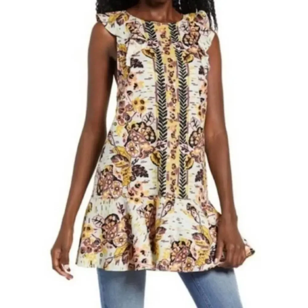 Free People Summer in Tulum Tunic Size Small